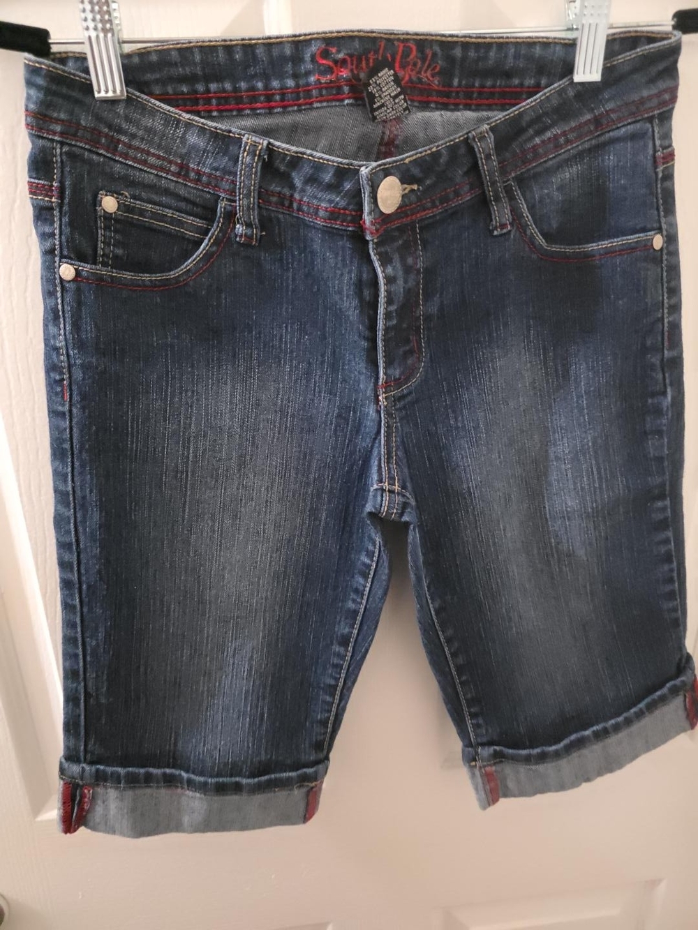 South Pole Women's Dark Blue Denim Bermuda Shorts